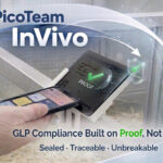 PicoTeam InVivo digital cage card showing verified proof of data integrity and cryptographic audit trail in research facility