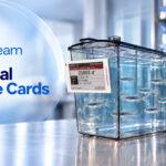 PicoTeam Digital Cage Card beside a zebrafish tank in a modern animal research facility