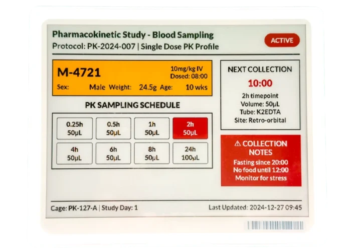 Pharmacokinetic Study-Blood Sampling